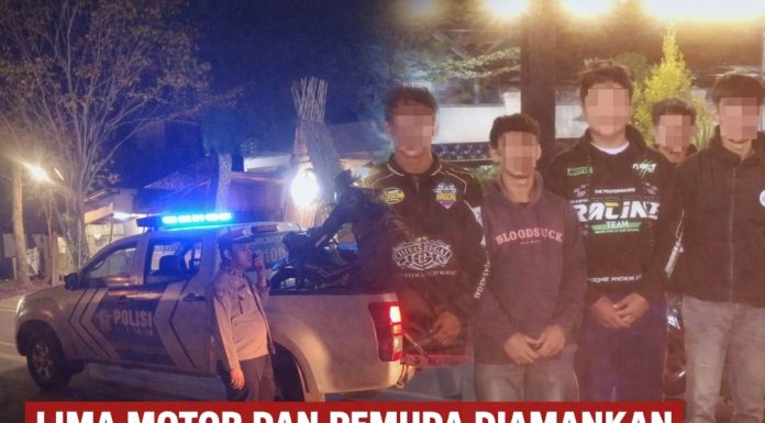 Lima Pemuda dan Kendaraannya Diamankan Polisi