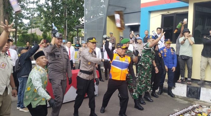 Jelang Operasi Ketupat Lodaya 2026 Polres Garut Gempur Miras dan Knalpot Brong