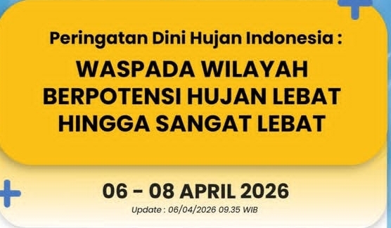 BMKG : Jawa Barat Siaga Hujan Lebat hingga Sangat Lebat pada Hari ini Hingga Beberapa Hari Kedepan